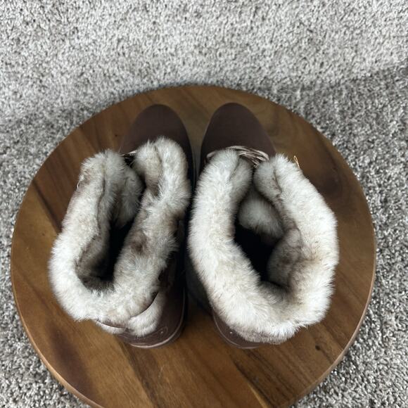 Roxy Alpine Collection BRANDI IIl Suede Faux Fur Snow Women Size 12 Boots Brown - Picture 7 of 11